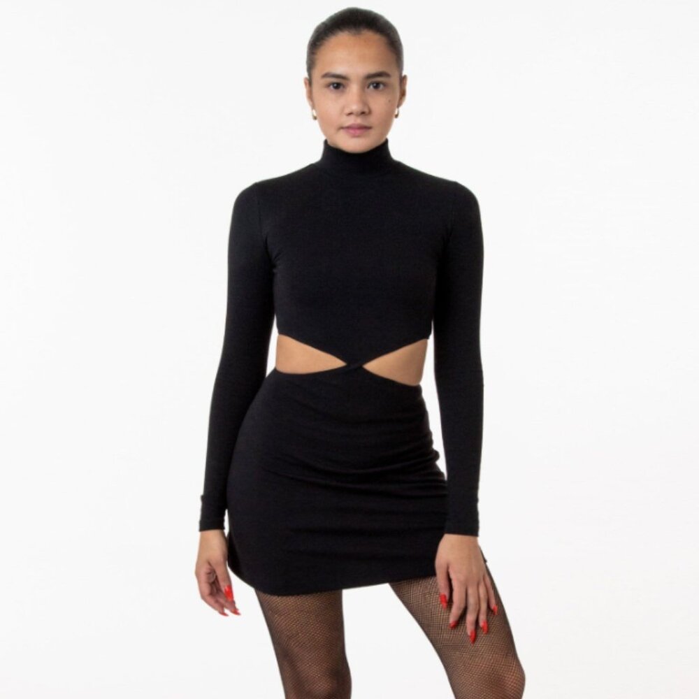 Los Angeles Apparel - Ponte Diamond Cutout Dress